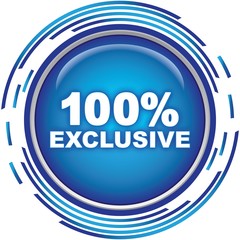 100% exclusive icon