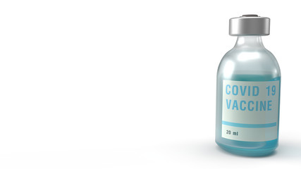 covid 19 vaccine 3d rendering for medicine content.