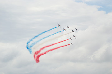 French acrobat patrol drawing flag