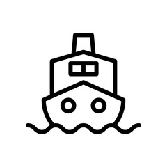 Ship icon vector line style