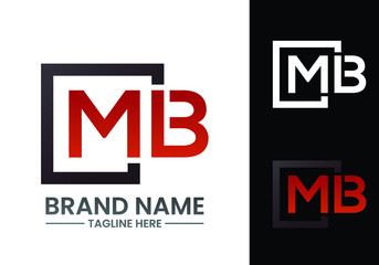 M B MB Initial Letter Logo design vector template, Graphic Alphabet Symbol for Corporate Business Identity