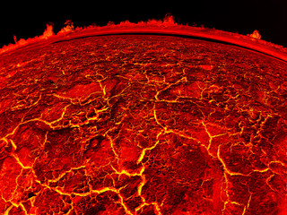 Lush lava. red lava texture background