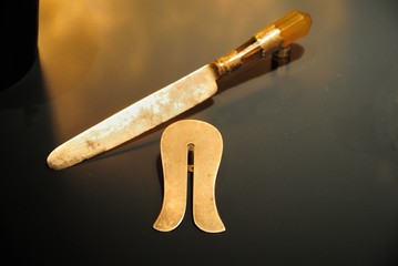 Jewish circumcision knife used at the brit milah ceremony
