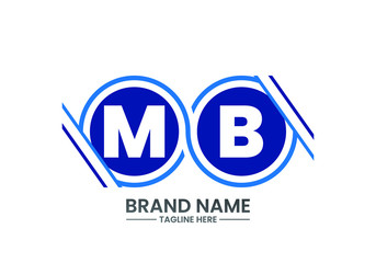 M B MB Initial Letter Logo design vector template, Graphic Alphabet Symbol for Corporate Business Identity