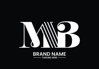 M B MB Initial Letter Logo design vector template, Graphic Alphabet Symbol for Corporate Business Identity
