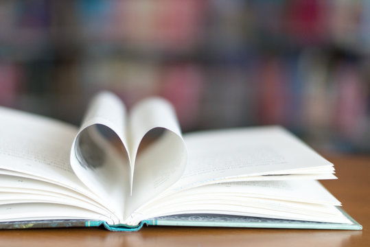 Open the book to make the heart image