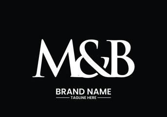 M B MB Initial Letter Logo design vector template, Graphic Alphabet Symbol for Corporate Business Identity