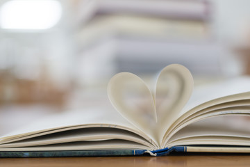 Open the book to make the heart image