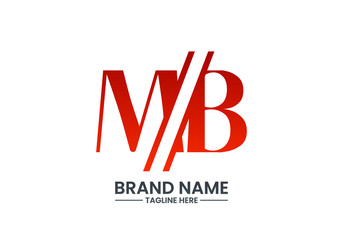 M B MB Initial Letter Logo design vector template, Graphic Alphabet Symbol for Corporate Business Identity
