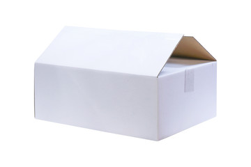 Open white cardboard box 4733