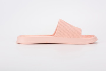 Rubber slippers in white background