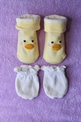 baby shoes on white background