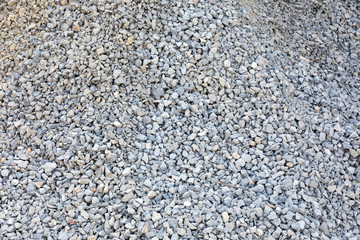 Huge pile of grey gravel on Construction site