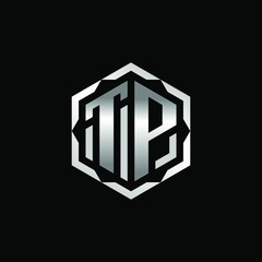 Initial Letters TP Hexagon Logo Design