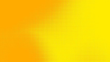 Dots halftone yellow orange color pattern gradient texture with technology digital background. Dots pop art comics with summer background.