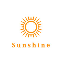 Sun logo vector design