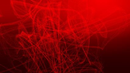 The network error red wave dark background. Abstract technology big data digital background. 3d rendering.