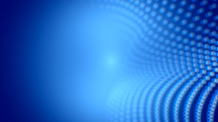 Obraz premium Dot white blue wave light screen gradient texture background. Abstract technology big data digital background. 3d rendering.