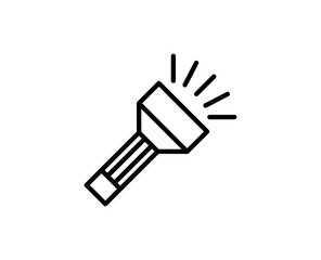 Flashlight line icon