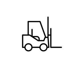 Forklift line icon