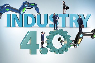 Modern industry 4.0 technical automation concept
