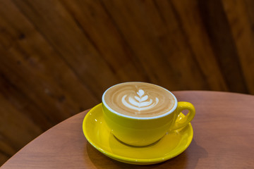 Beautiful Latte art coffee shop