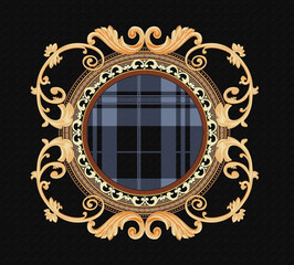 Exquisite baroque design, rococo design, suitable for textile clothing and wallpaper design