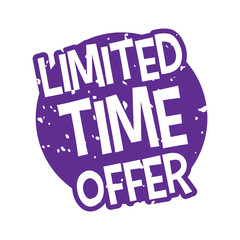 Grunge Limited Time Offer Label