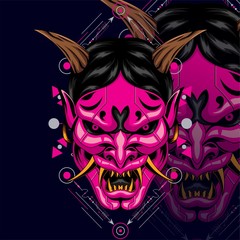 ONI MECHA DESIGN GEOMETRIC MAGENTA VALENTINE