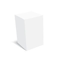White cardboard box mock up for cosmetic. Vector