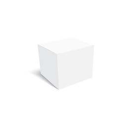 White cardboard box mock up for cosmetic. Vector