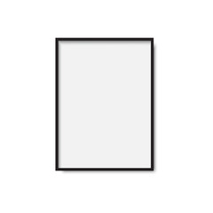 Realistic picture frame with soft shadow. Vector