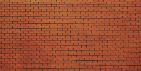 Wide red brick wall pattern background