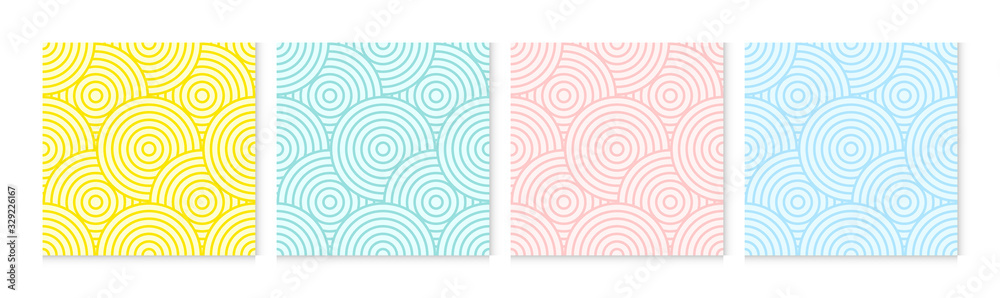 Poster background pattern seamless circle abstract colorful pastel colors. summer background design.
