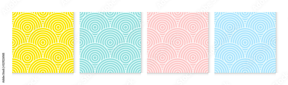Poster background pattern seamless circle abstract colorful pastel colors. summer background design.