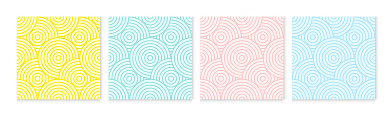 Background pattern seamless circle abstract colorful pastel colors. Summer background design. - obrazy, fototapety, plakaty