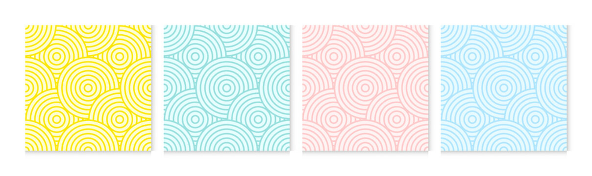 Background pattern seamless circle abstract colorful pastel colors. Summer background design.