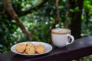  Homemade cookies and hot coffee
