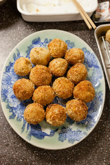Makeing potato croquettes
