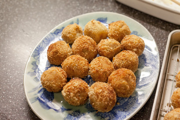 Makeing potato croquettes