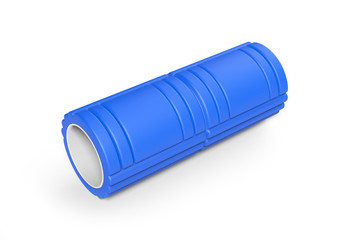 Blank Yoga Fitness Foam Roller For Branding, 3d render illustration.