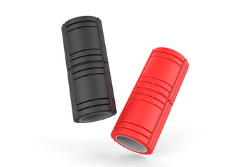 Blank Yoga Fitness Foam Roller For Branding, 3d render illustration.