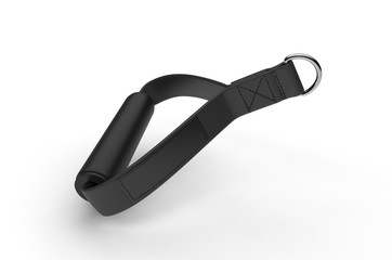 Gym Pull Rope Cable Bar Elastic String Foam Handle, 3d render illustration.