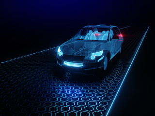Driverless self driving, autonomous vehicle, autopilot vehicle with lidar technology, electric vehicle