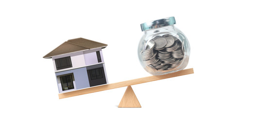 Property investment and house mortgage financial concept