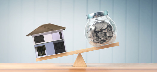 Property investment and house mortgage financial concept