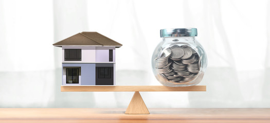 Property investment and house mortgage financial concept