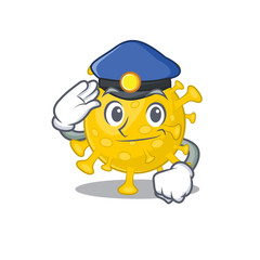 A picture of corona virus diagnosis performed as a Police officer