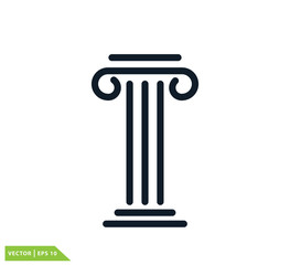 Pillar logo design template trendy