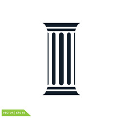Pillar logo design template trendy